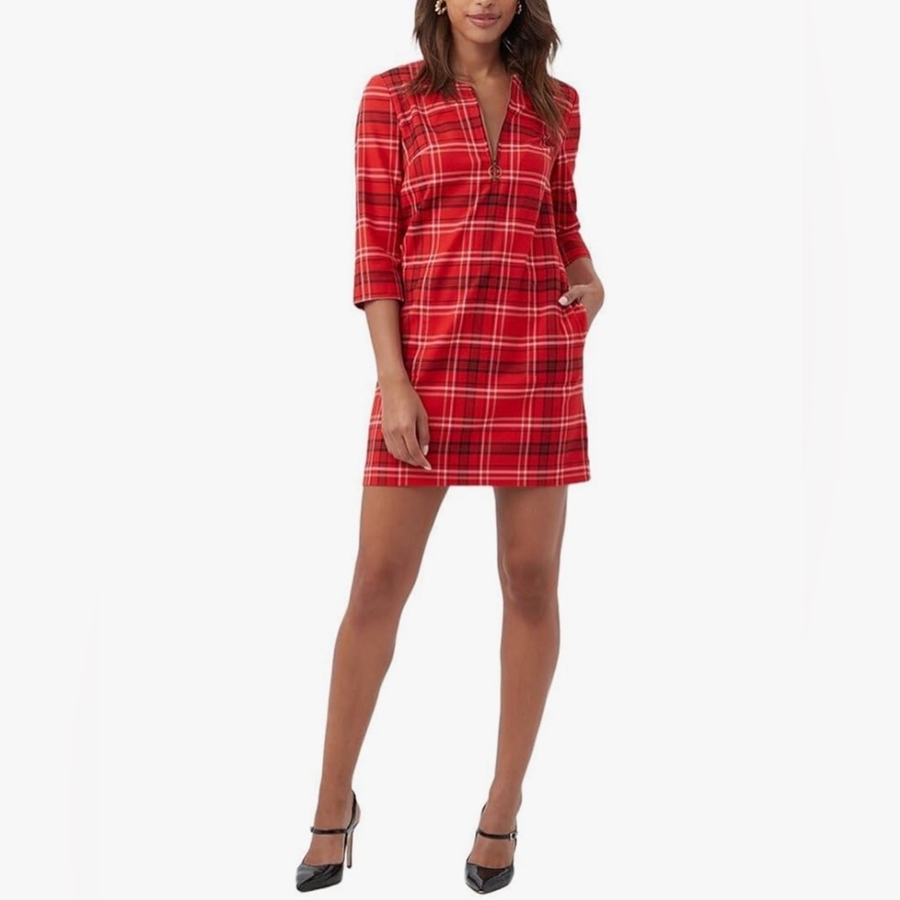 Trina Turk Plaid Versed Shift Dress , Sz. XL